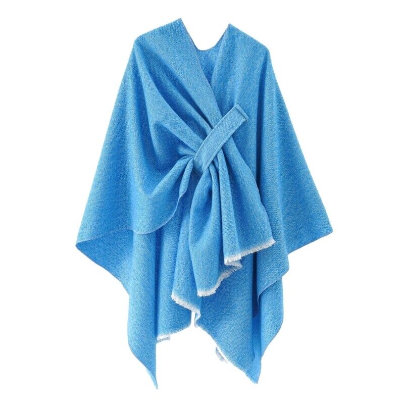 Elegante kasjmier poncho met retro design – Dames
