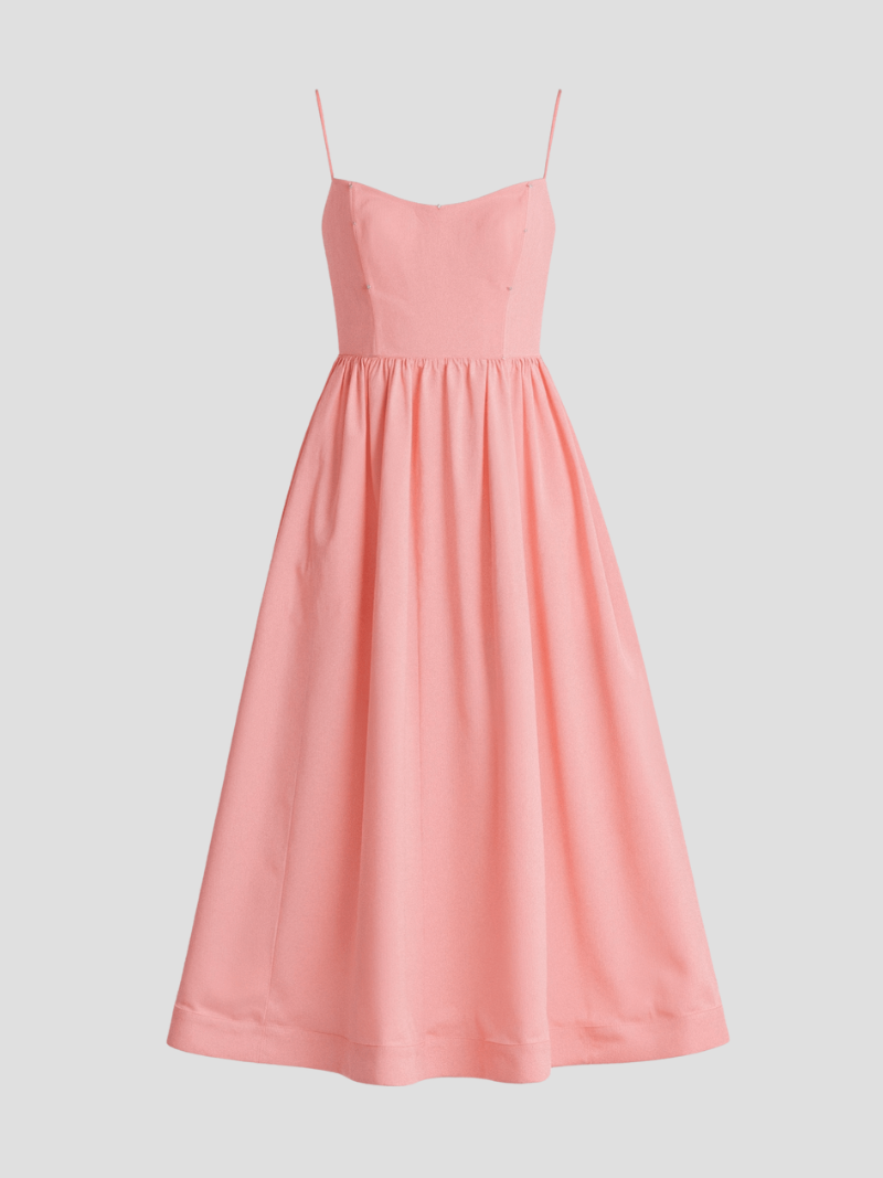 Sophie | Elegante Midi Zomerjurk Met Spaghettibandjes Voor Dames