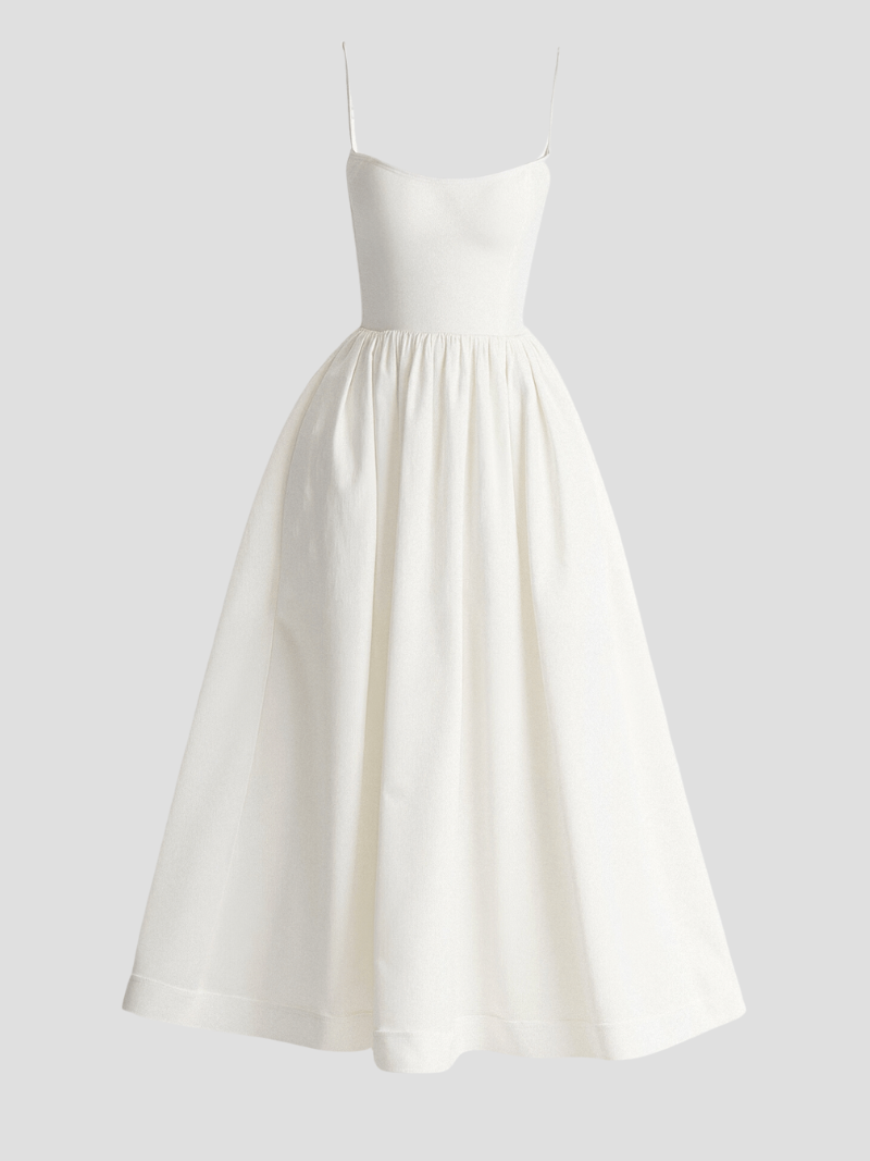 Sophie | Elegante Midi Zomerjurk Met Spaghettibandjes Voor Dames