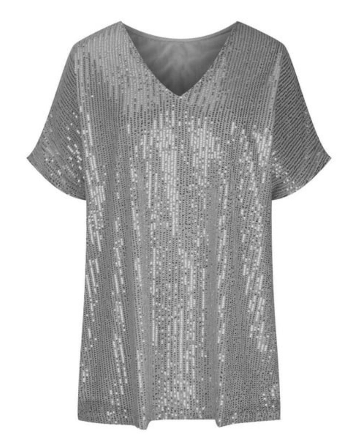 Stijlvol glinsterend pailletten t-shirt voor stralende feesten - Dames