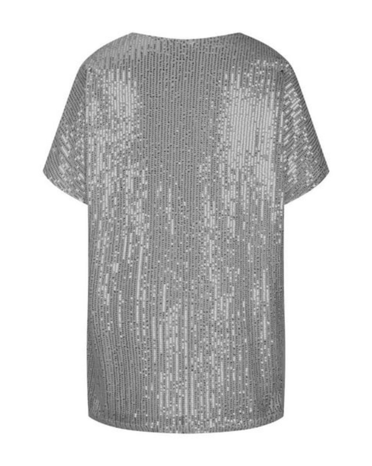 Stijlvol glinsterend pailletten t-shirt voor stralende feesten - Dames