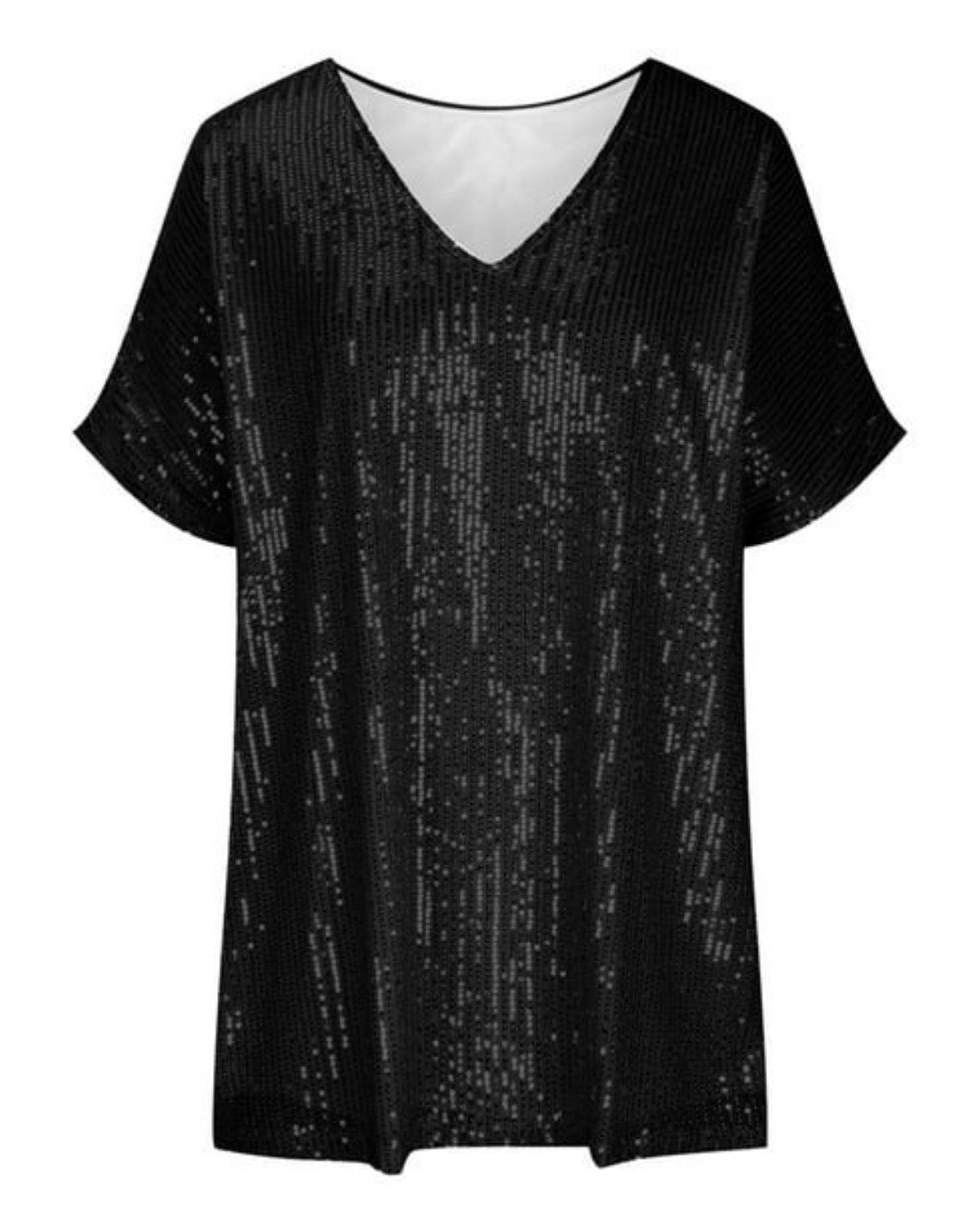 Stijlvol glinsterend pailletten t-shirt voor stralende feesten - Dames