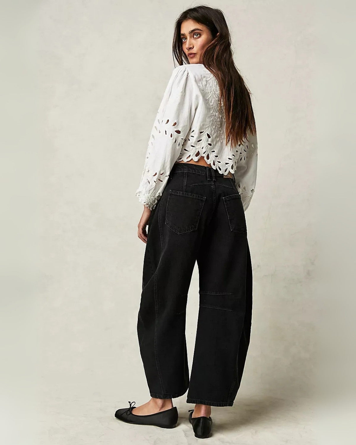 Stijlvolle halfhoge jeans van denim – Dames