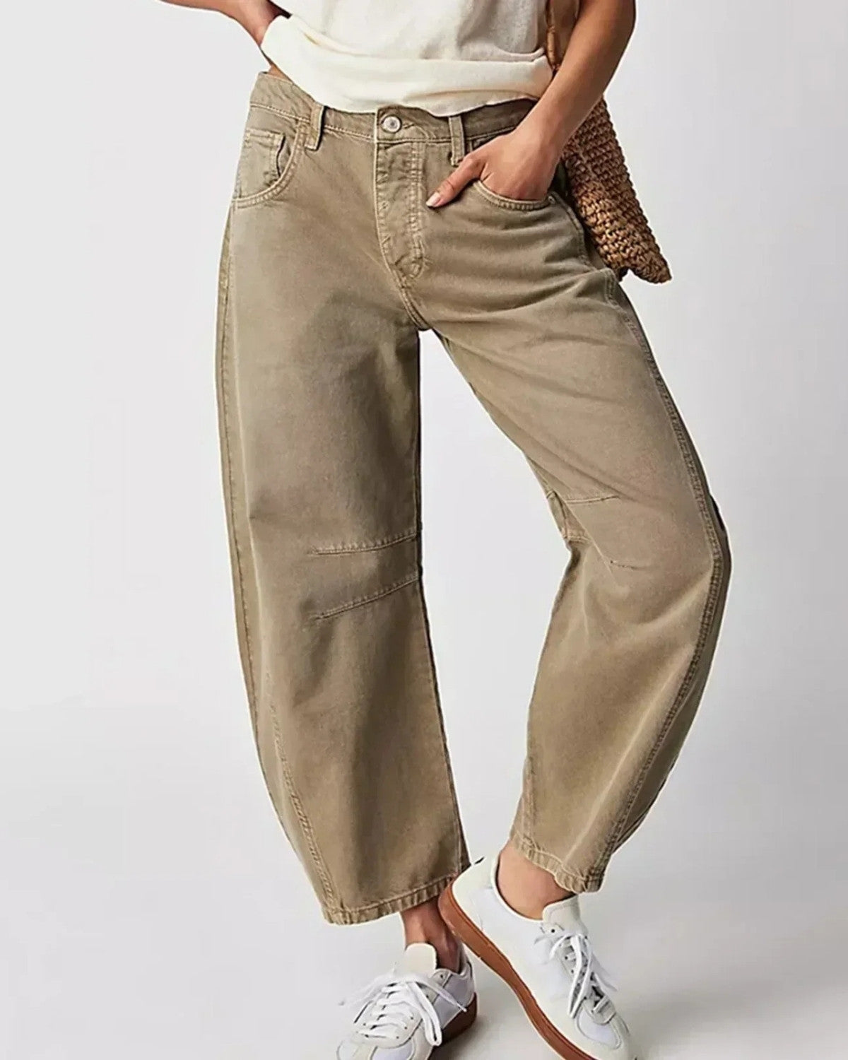 Stijlvolle wijde comfortabele denim jeans - Dames