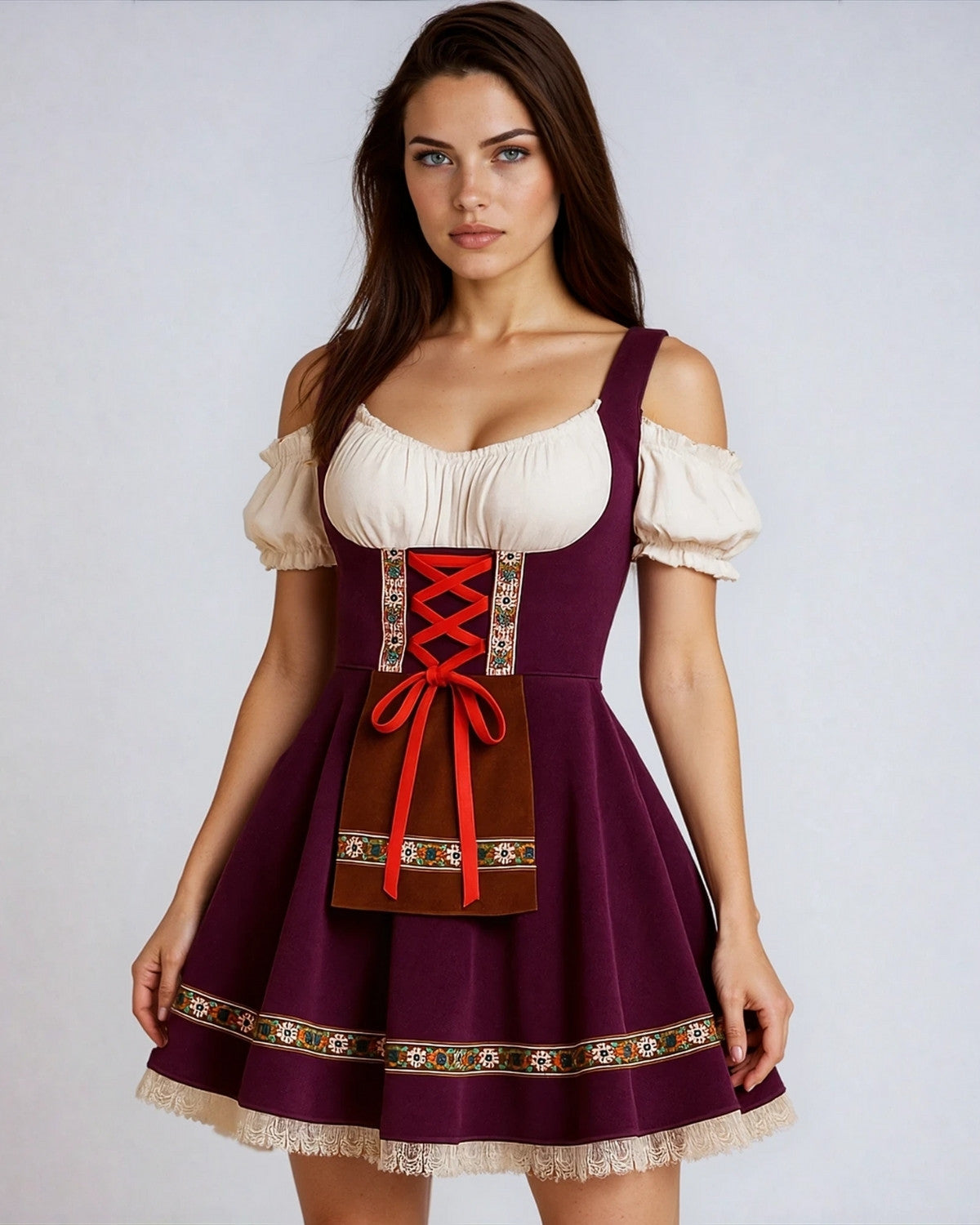 Traditionele Oktoberfest dirndl jurk met authentieke details – Dames