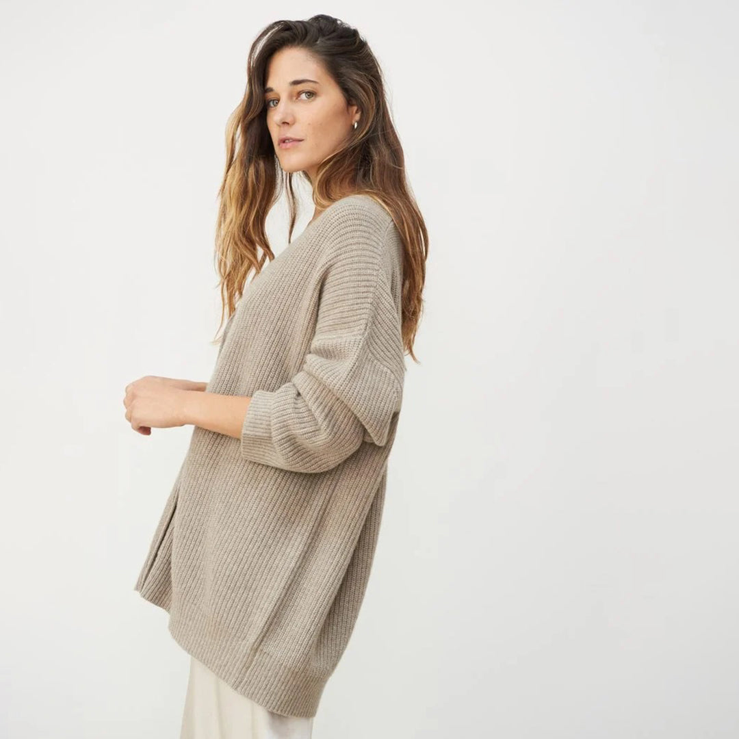 Oversized cocoon vest van zacht stof voor de herfst – Dames