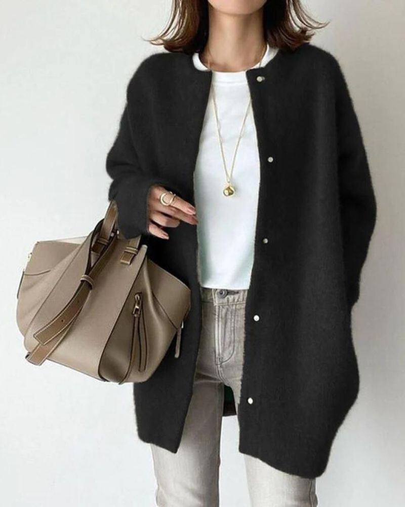 Elegante winter cardigan met warme voering – Dames
