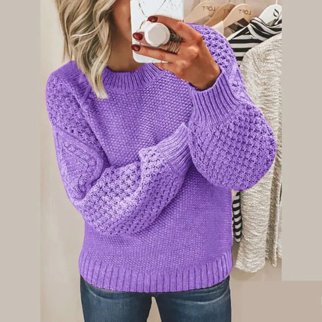 Chique warme wintertrui met elegante pasvorm – Dames