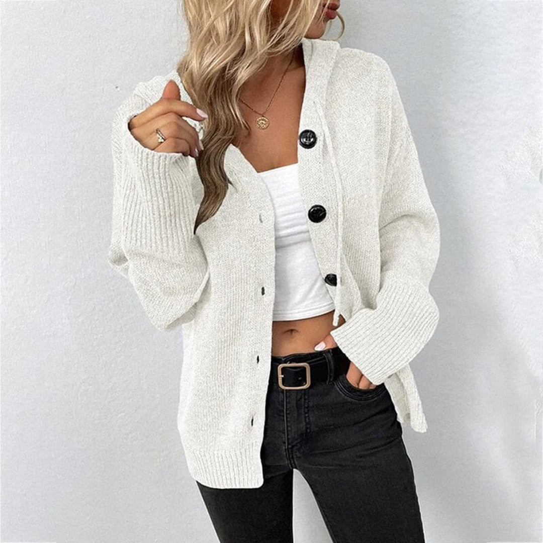 Comfortabel vest met capuchon in tijdloze kleuren – Dames