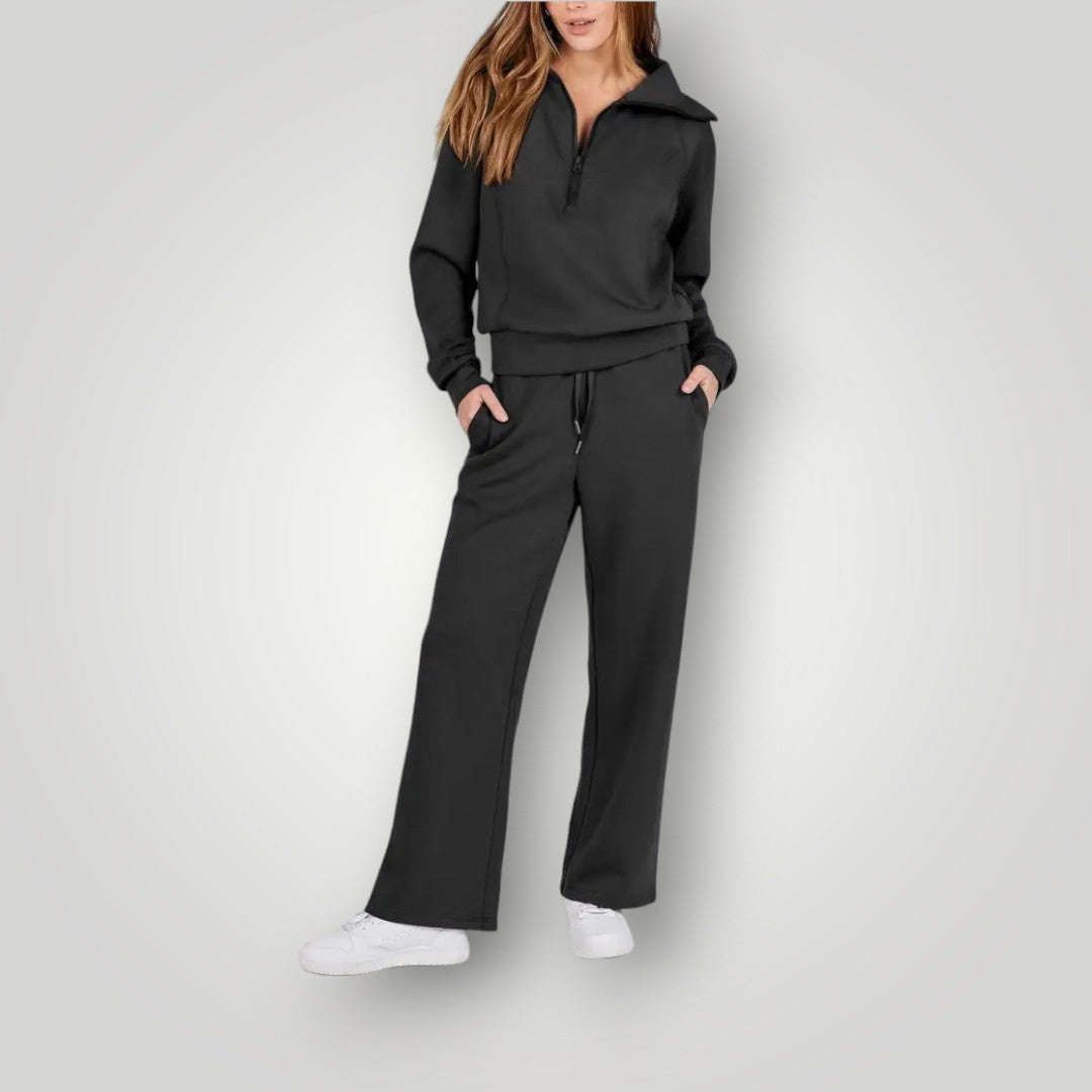 Comfortabele loungewear herfst set met minimalistisch ontwerp – Dames
