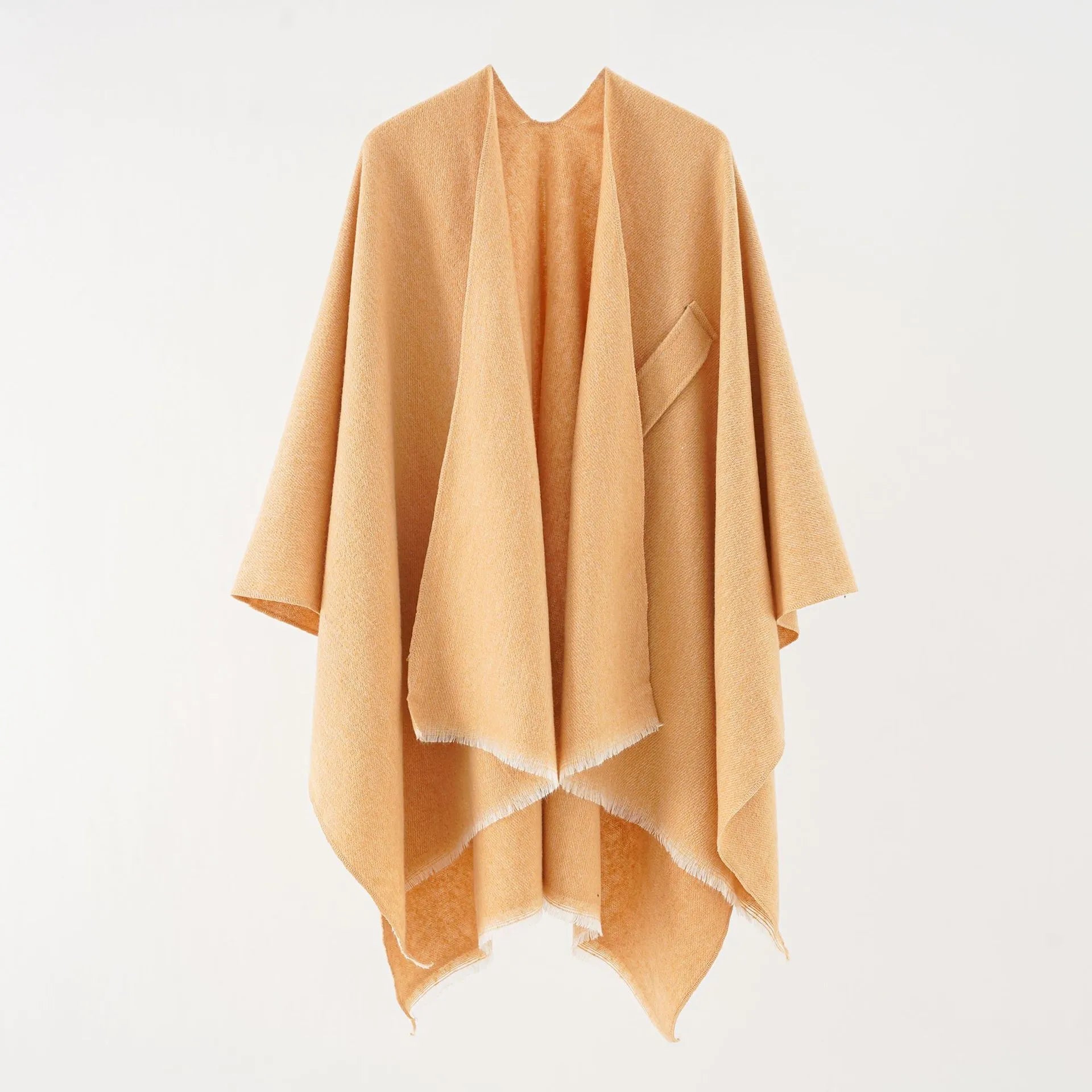 Elegante kasjmier poncho met retro design – Dames