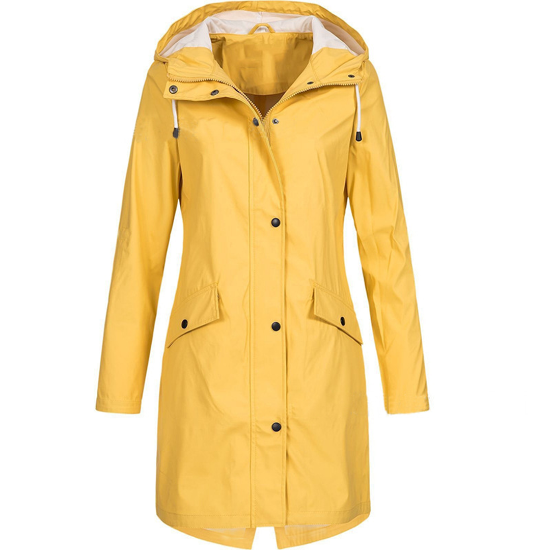Elegante waterdichte regenjas met capuchon – Dames