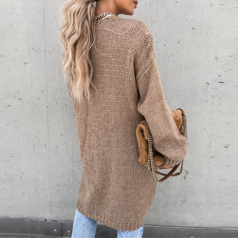 Comfortabel stijlvol herfst vest met warm ontwerp – Dames