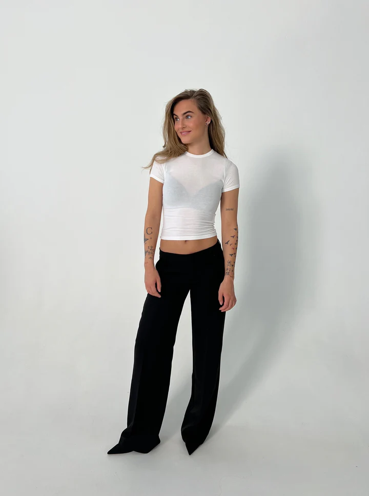 Elegante tijdloze broek met lage taille - Dames