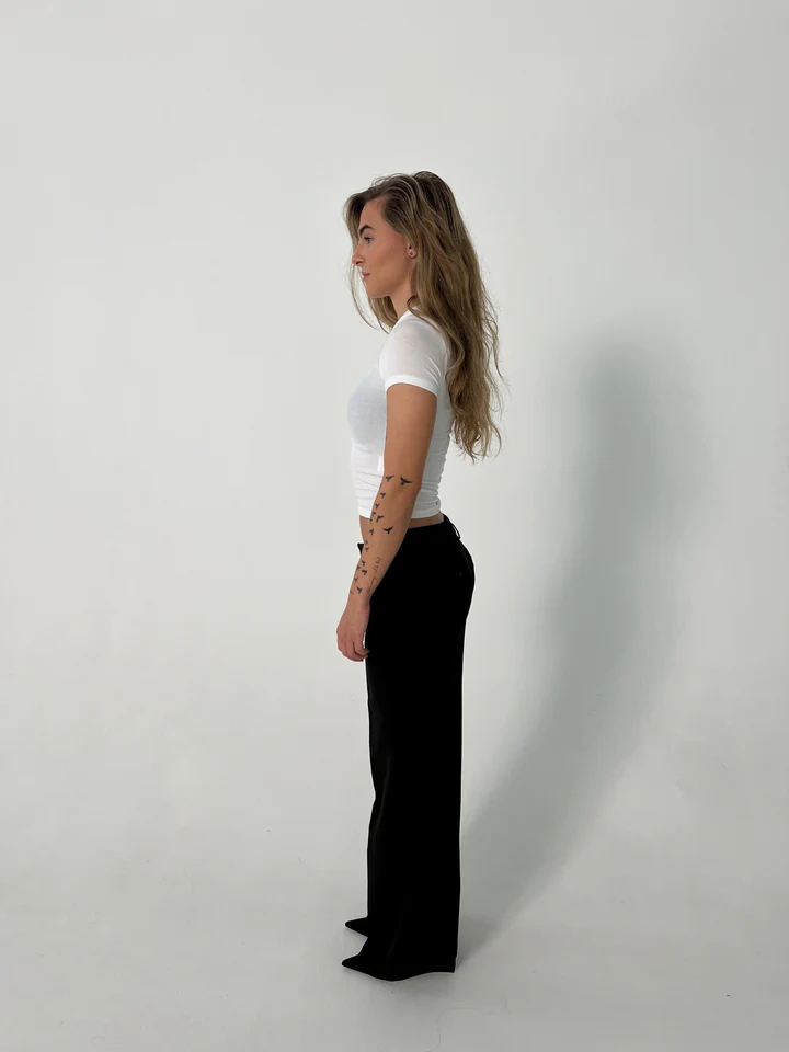 Elegante tijdloze broek met lage taille - Dames