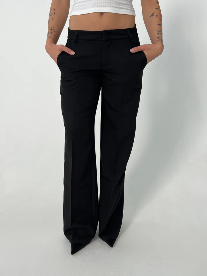 Elegante tijdloze broek met lage taille - Dames