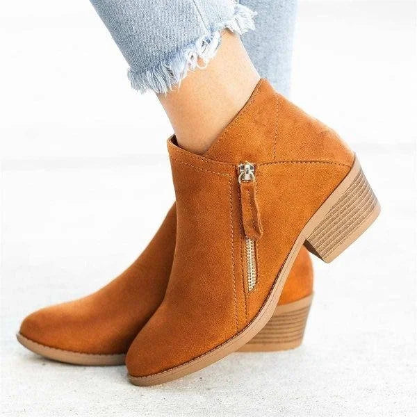 Orthopedische leren laarzen met voetboogondersteuning voor herfst en winter – Dames