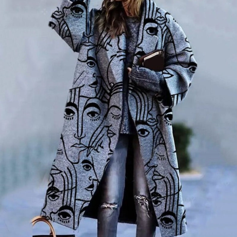 Lange herfstmantel met moderne pasvorm – Dames