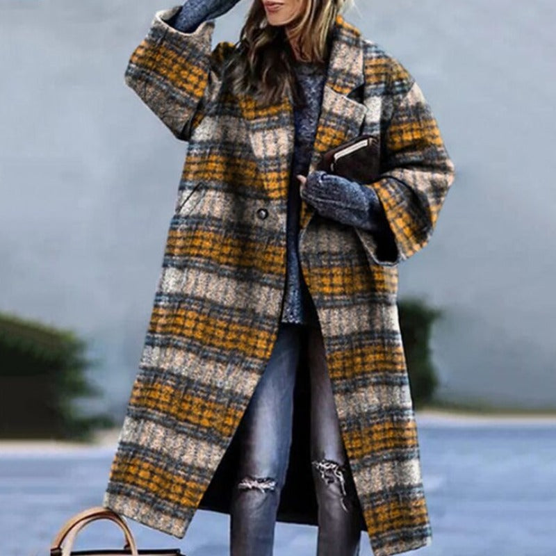 Lange herfstmantel met moderne pasvorm – Dames
