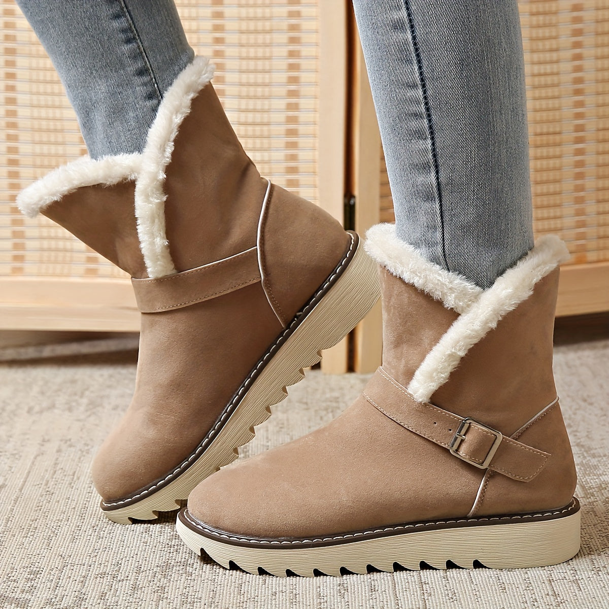 Comfortabele sneeuwlaarzen met warme voering en stevige zool – Dames