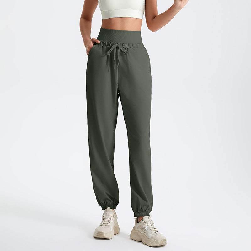 Comfortabele joggingbroek voor de herfst met hoge taille en steekzakken – Dames