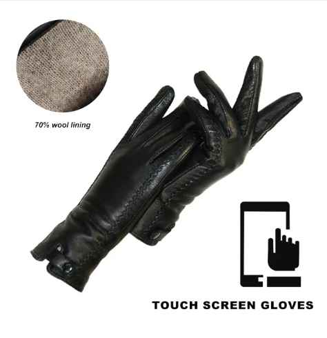 Elegante leren handschoenen met luxe voering voor winter – Dames