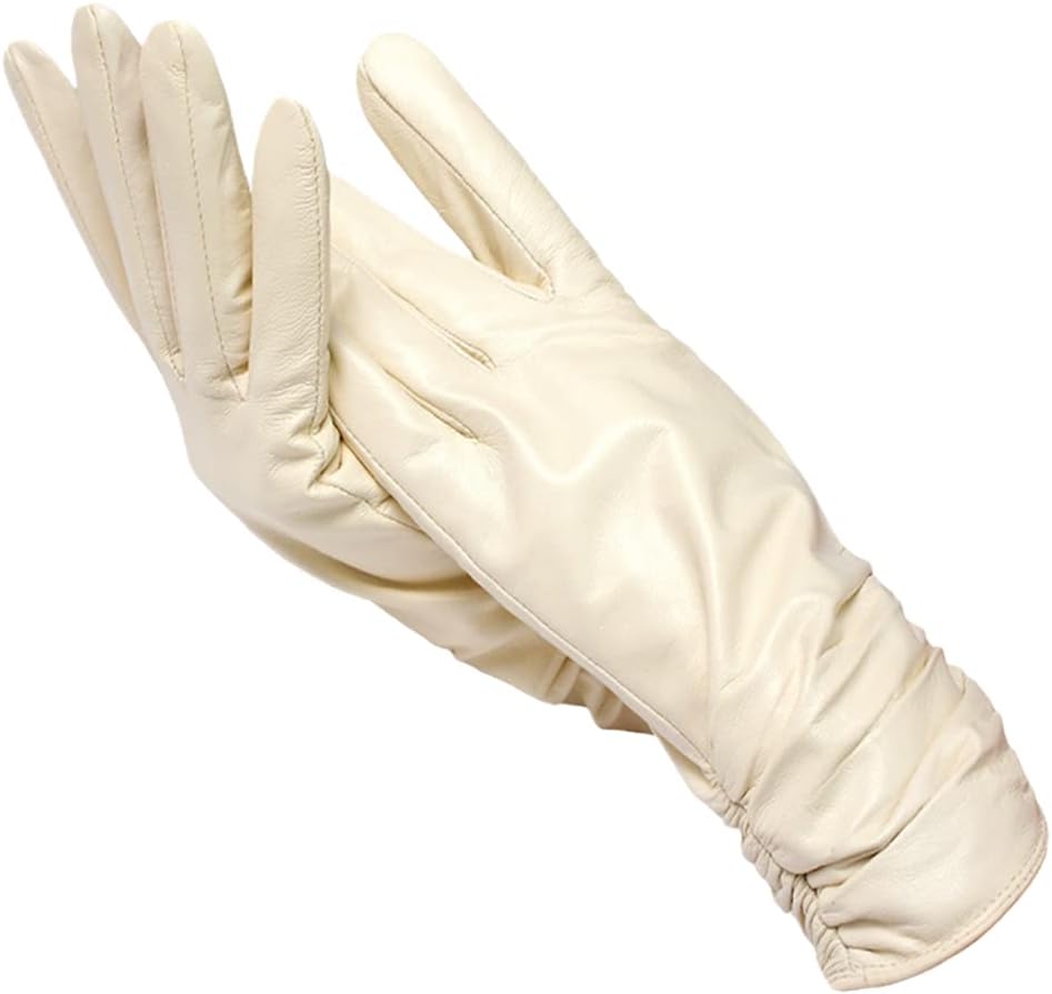 Elegante leren handschoenen met warme wollen voering voor winter – Dames