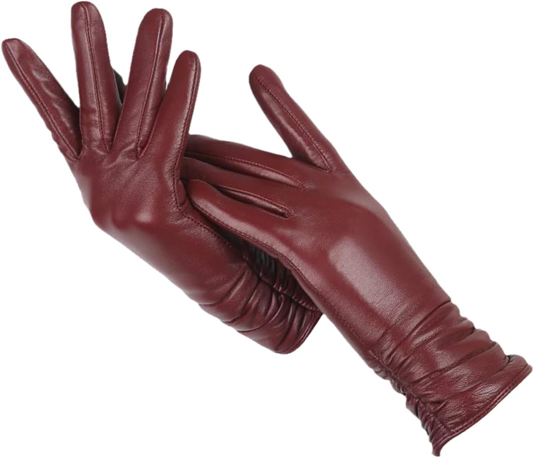 Elegante leren handschoenen met warme wollen voering voor winter – Dames