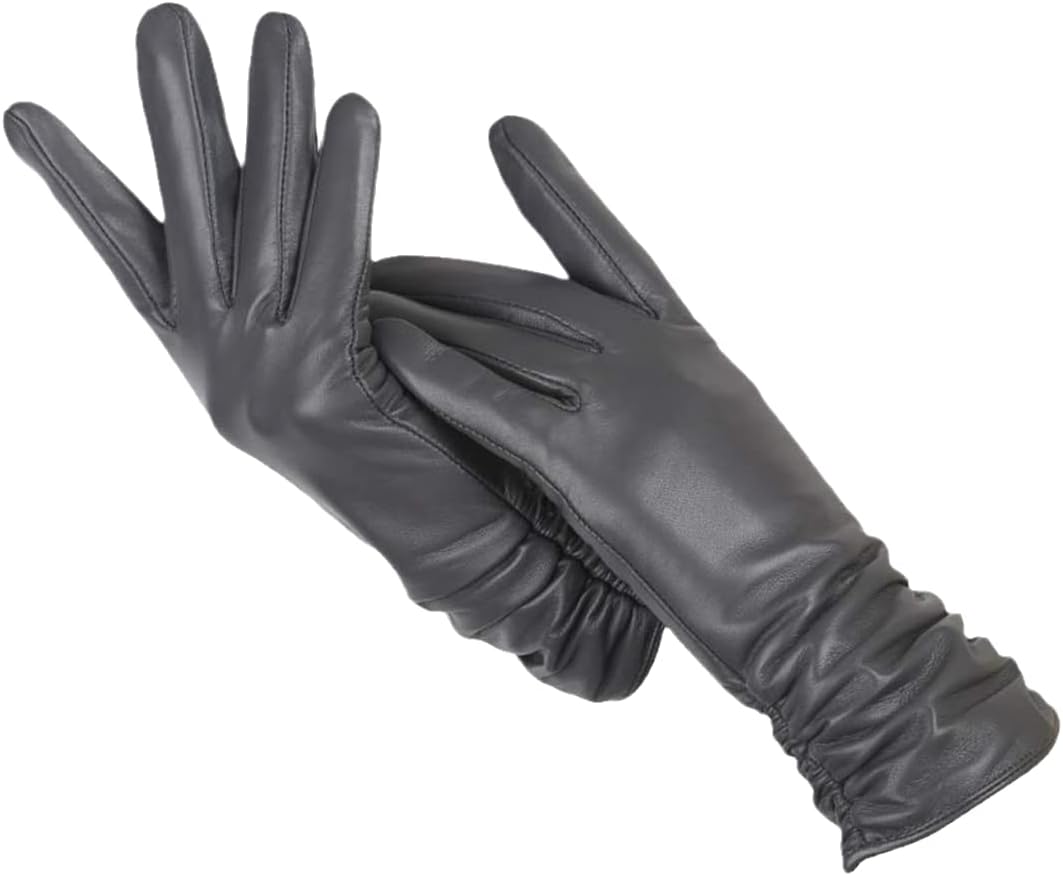Elegante leren handschoenen met warme wollen voering voor winter – Dames