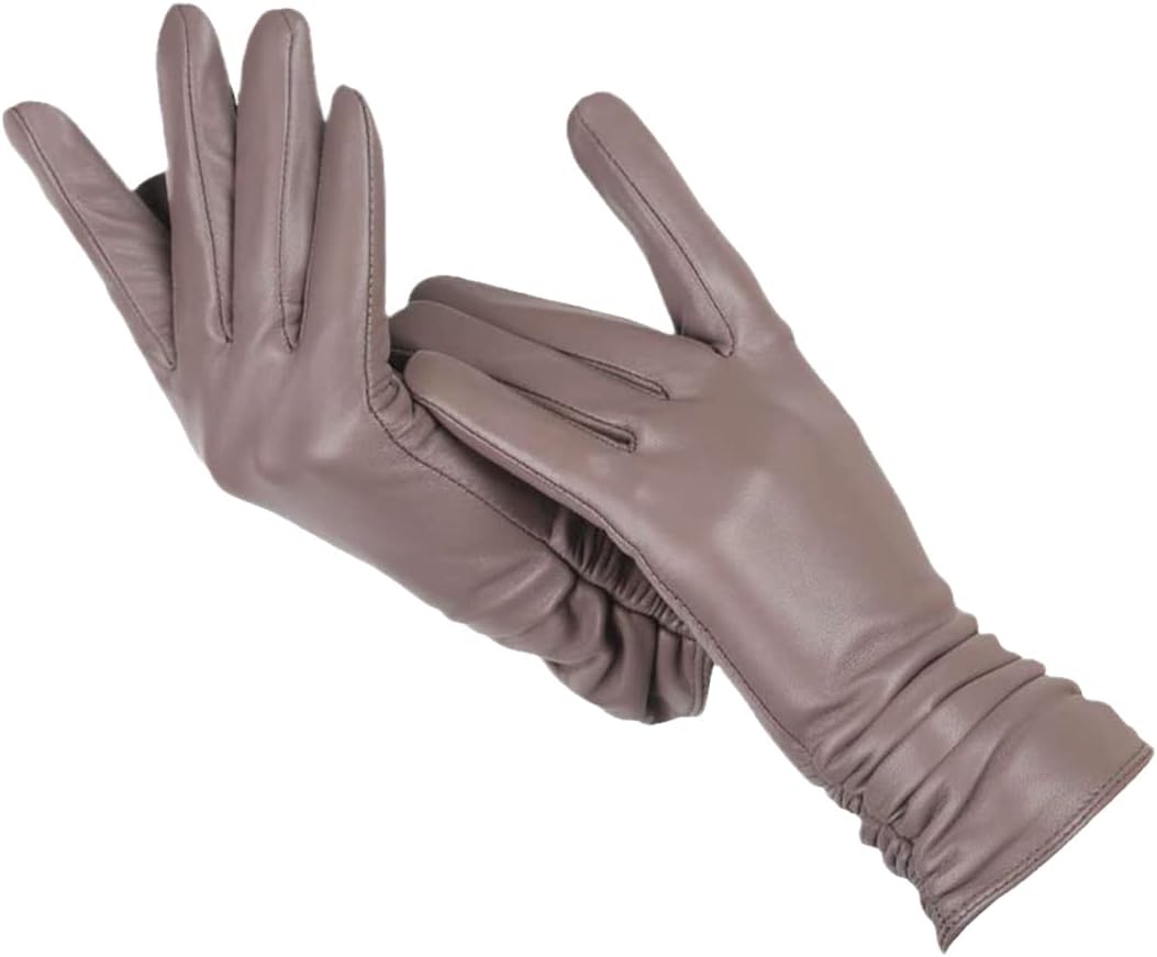 Elegante leren handschoenen met warme wollen voering voor winter – Dames