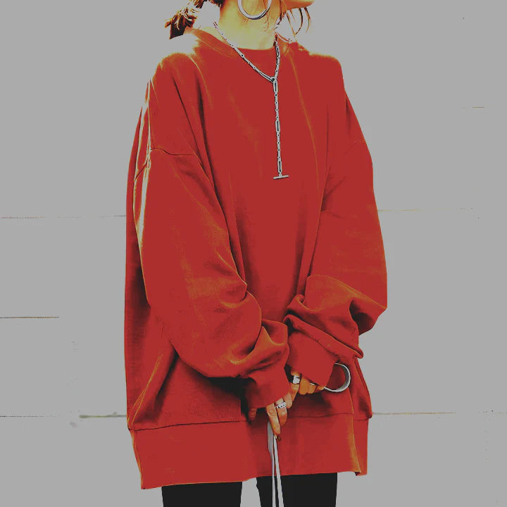 Comfortabel sweatshirt met ronde hals – Dames