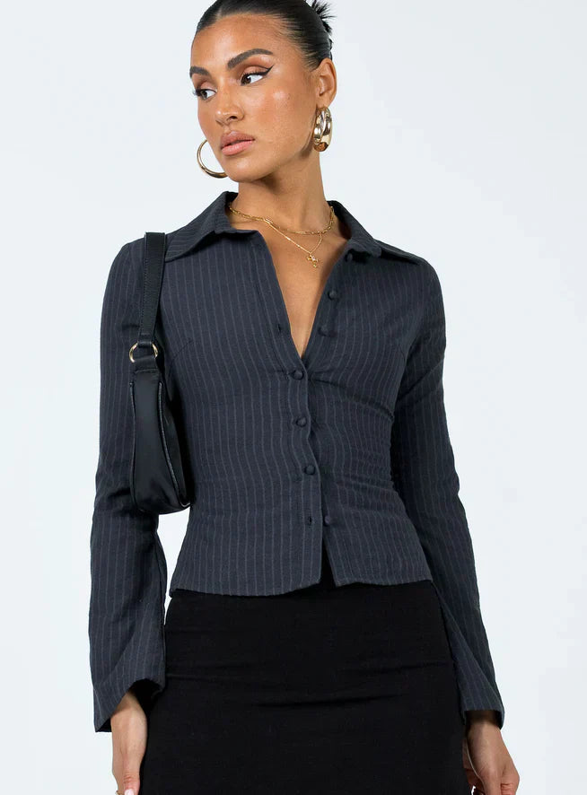 Elegante blouse met lange mouwen - Dames
