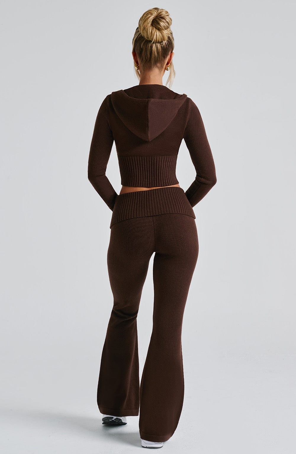 Comfortabele set van warme stof met rits - Dames