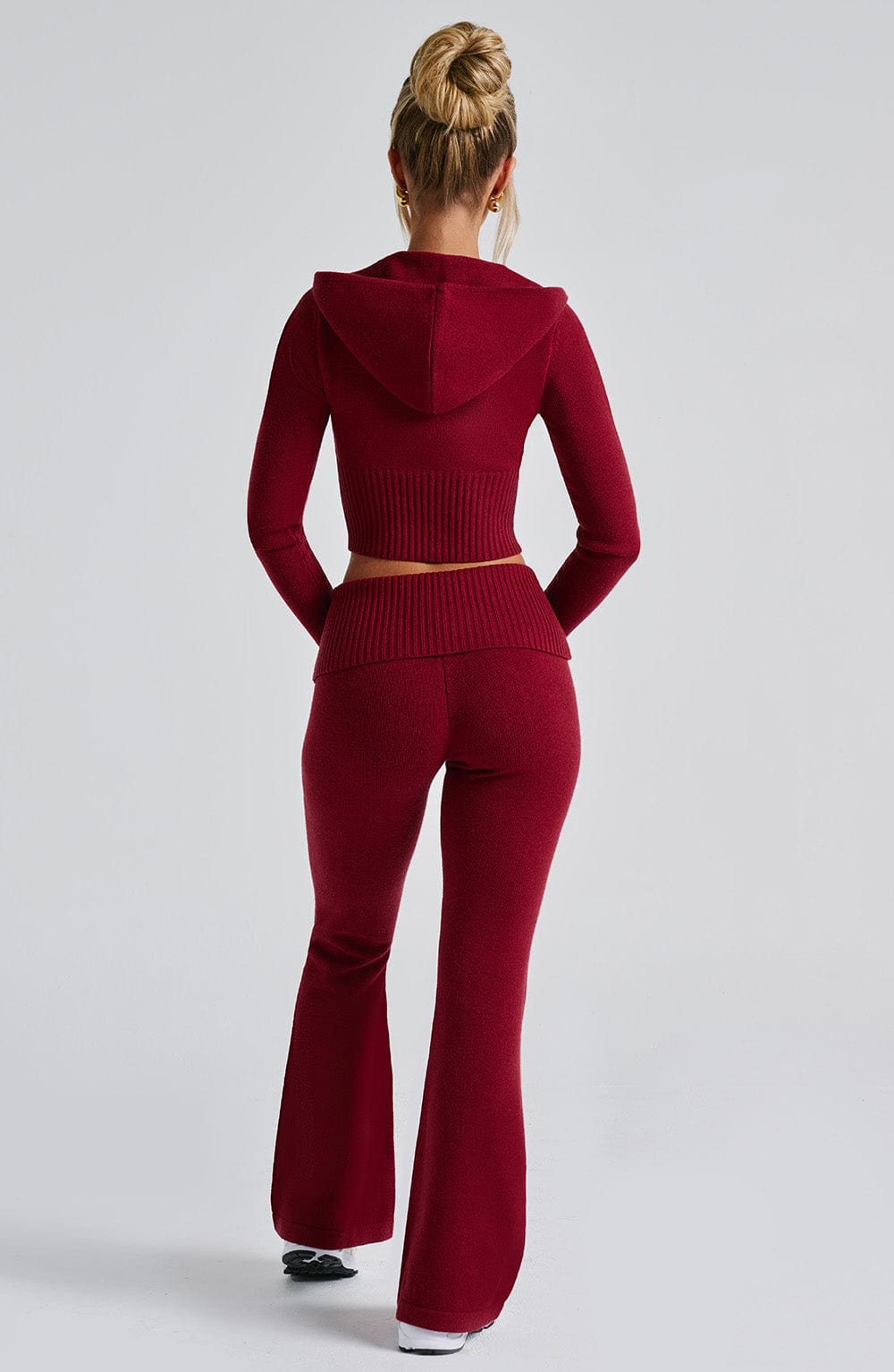 Comfortabele set van warme stof met rits - Dames