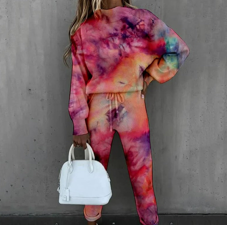 Comfortabele herfst set met trendy print – Dames