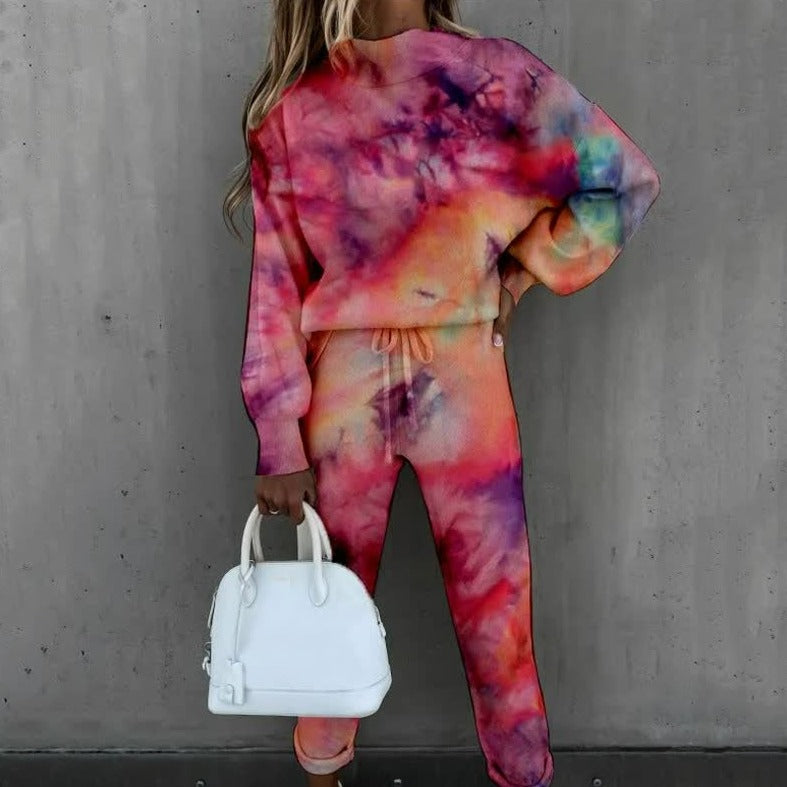 Comfortabele herfst set met trendy print – Dames