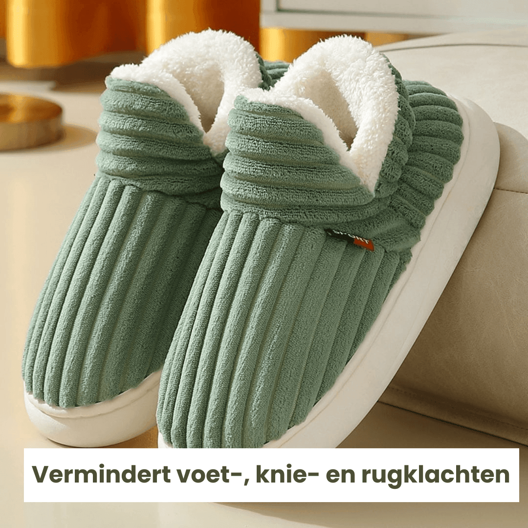 Warme fleece pantoffels met zachte voering en therapeutisch comfort – Dames