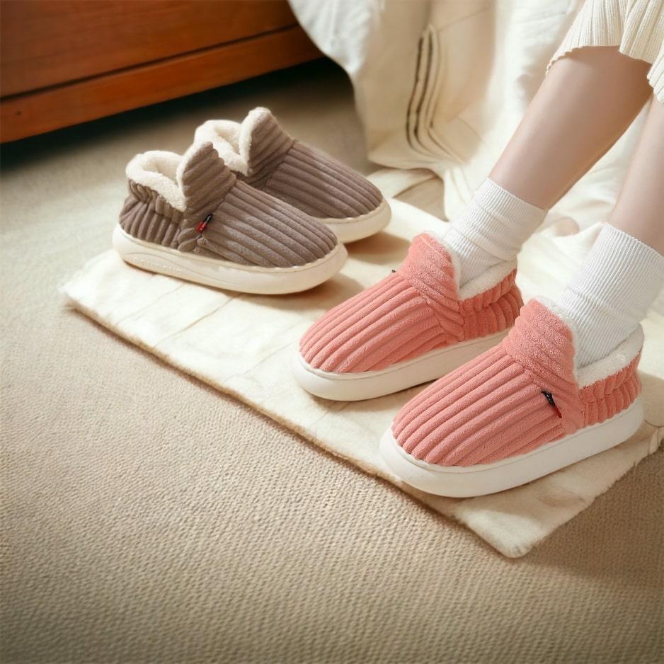 Warme fleece pantoffels met zachte voering en therapeutisch comfort – Dames