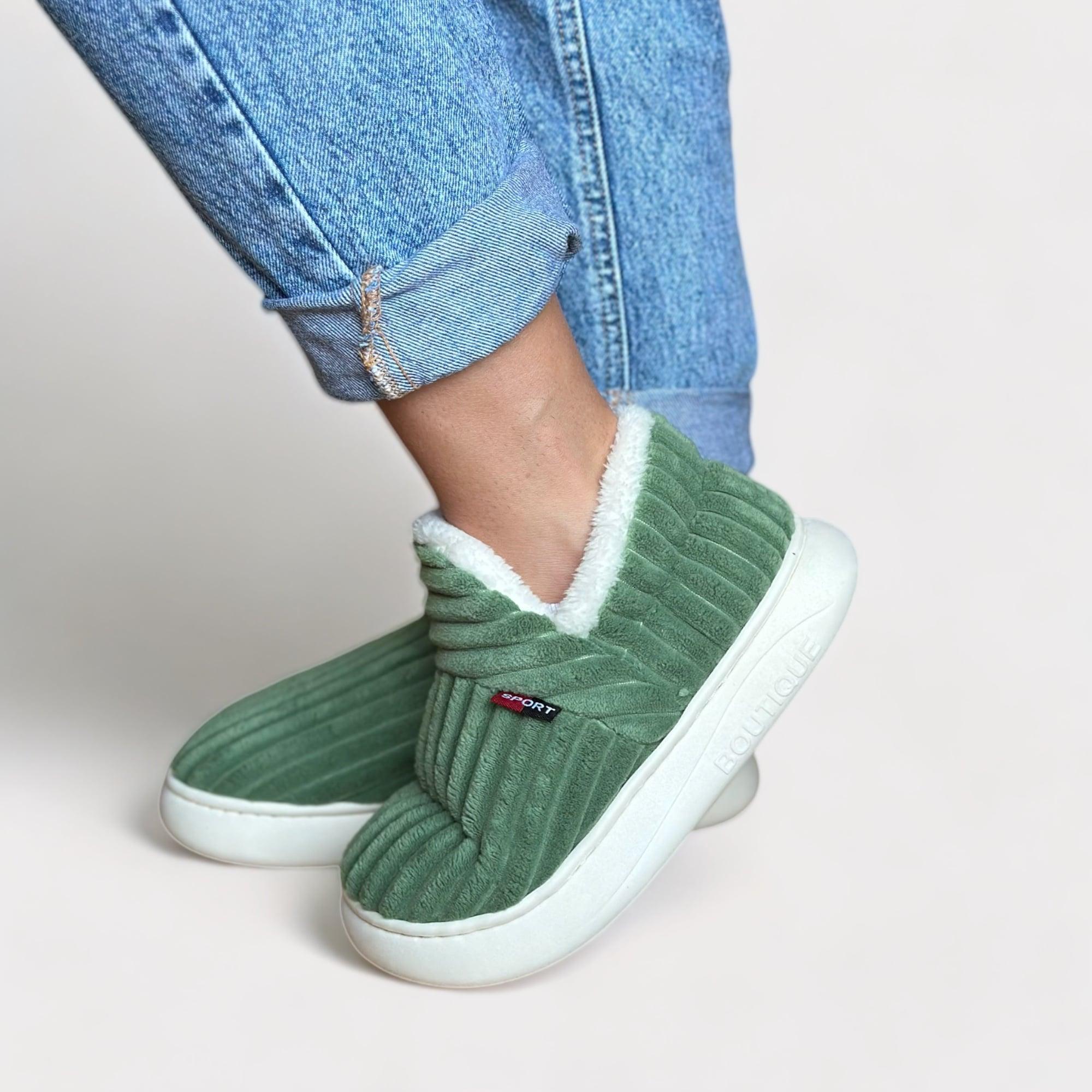 Warme fleece pantoffels met zachte voering en therapeutisch comfort – Dames