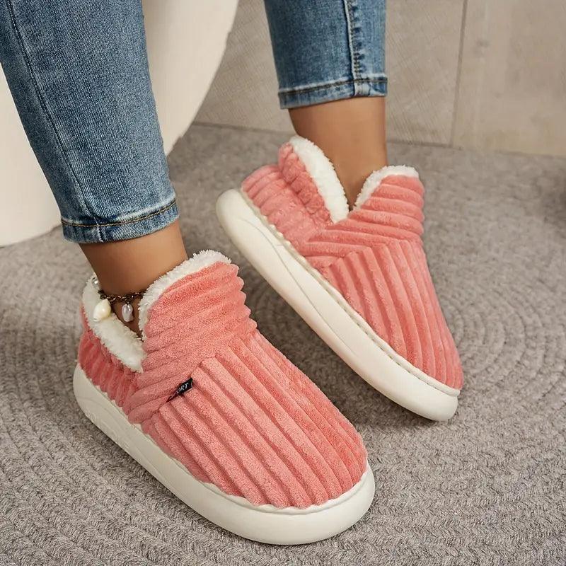 Warme fleece pantoffels met zachte voering en therapeutisch comfort – Dames