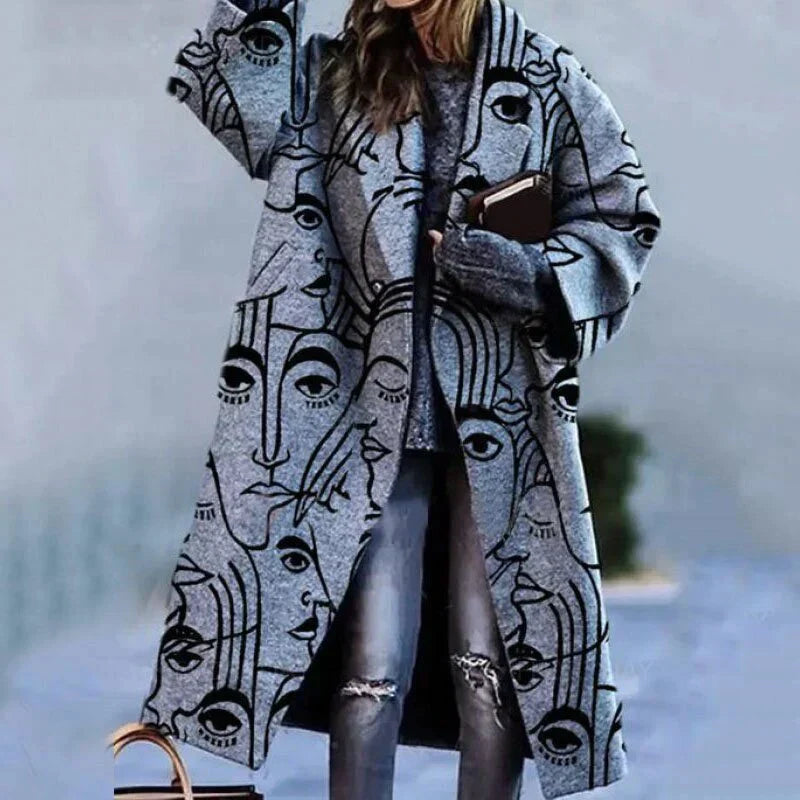 Oversized winterjas met knoopsluiting en chique design – Dames