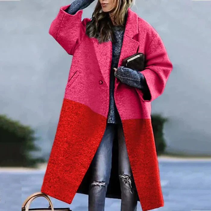 Oversized winterjas met knoopsluiting en chique design – Dames