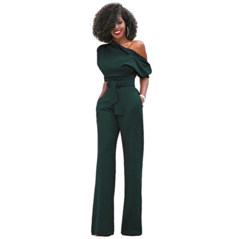 Elegante comfortabele jumpsuit met blote schouder - Dames