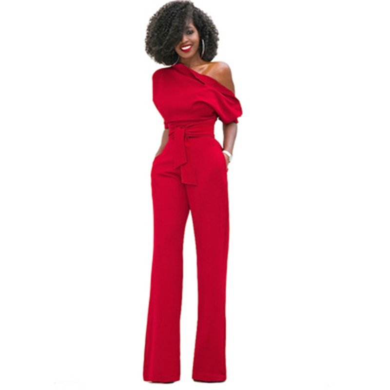 Elegante comfortabele jumpsuit met blote schouder - Dames