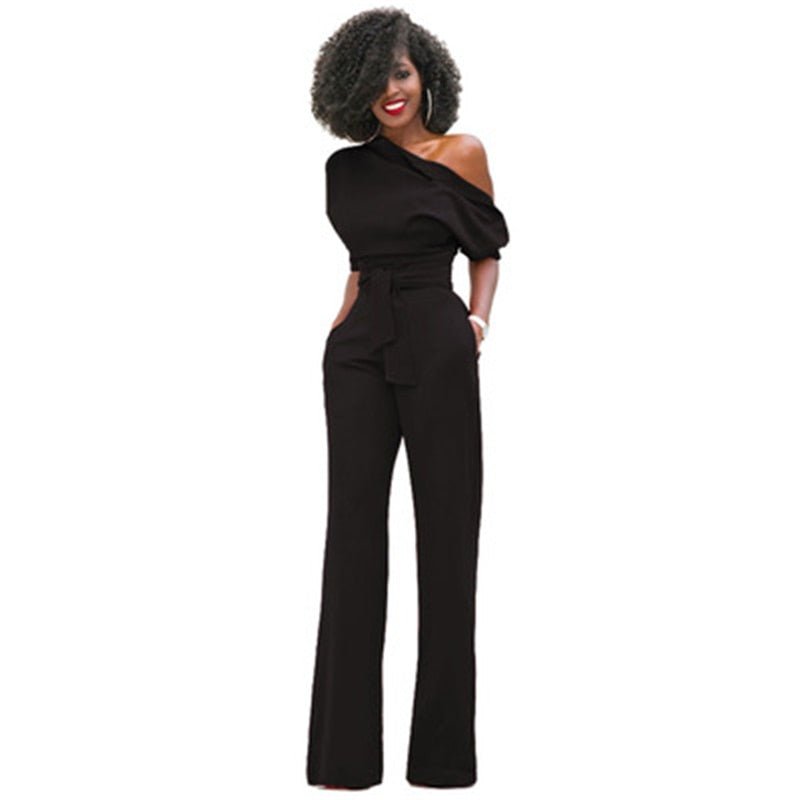 Elegante comfortabele jumpsuit met blote schouder - Dames