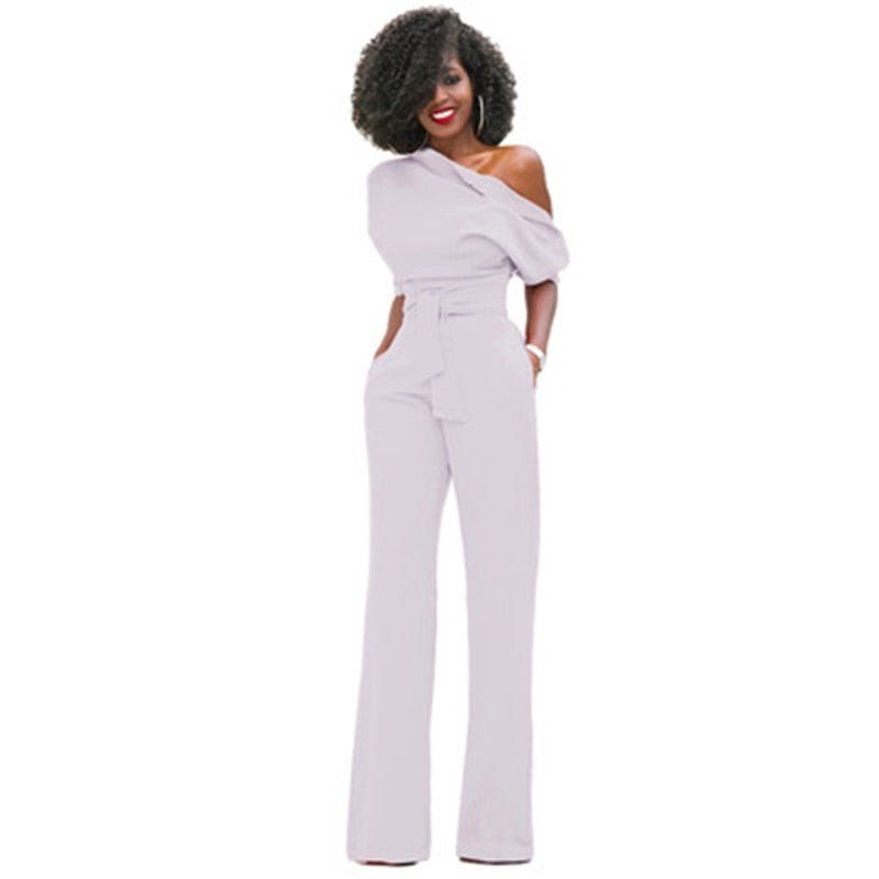 Elegante comfortabele jumpsuit met blote schouder - Dames