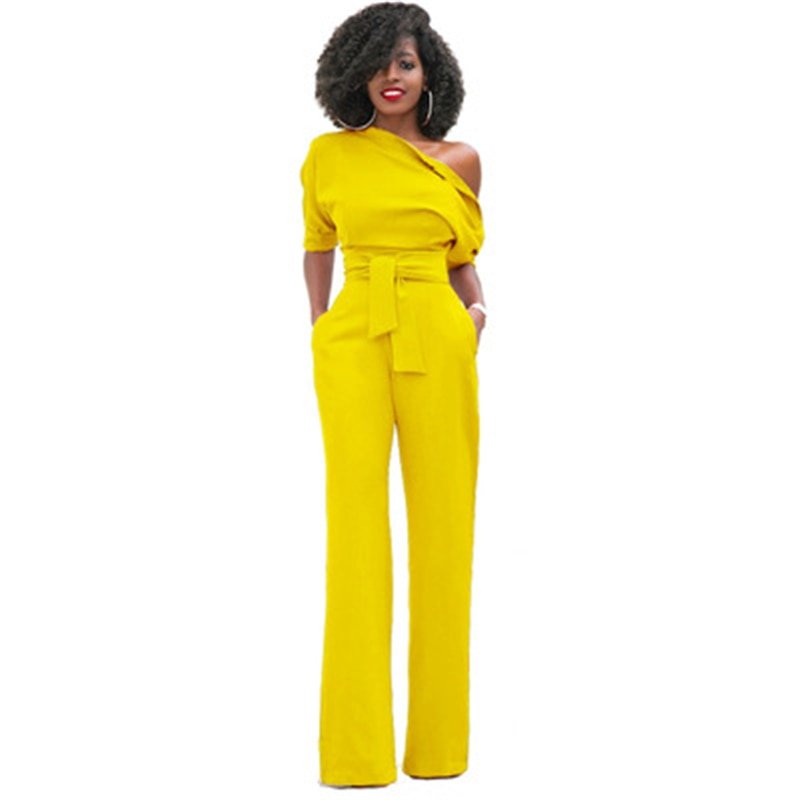 Elegante comfortabele jumpsuit met blote schouder - Dames