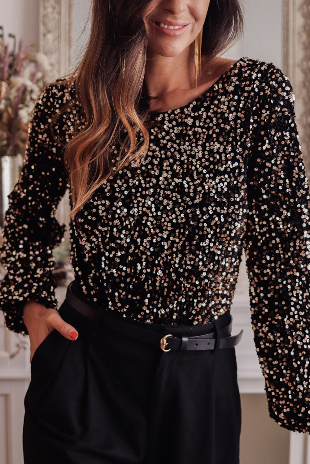 Verleidelijke bodysuit van polyester met pailletten voor de zomer – Dames