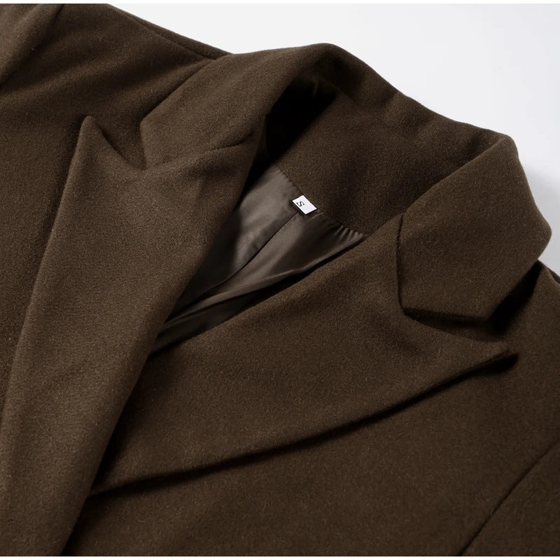 Elegante oversized herfst mantel met double-breasted design – Dames