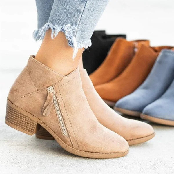 Orthopedische leren laarzen met voetboogondersteuning voor herfst en winter – Dames